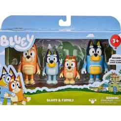 Owl & Goose Gifts Bluey and Family Mini Figure 4-Pack -| Imaginative Play