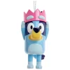 Owl & Goose Gifts Bluey and Friends 3" Character Christmas Ornament - BLUEY WITH PINK CROWN -| Plush Toys