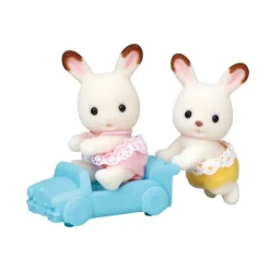 Epoch Everlasting Play Calico Critters Chocolate Rabbit Twins - Owl & Goose Gifts| Plush Toys|Imaginative Play