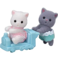 Epoch Everlasting Play Calico Critters Persian Cat Twins - Owl & Goose Gifts| Plush Toys|Imaginative Play