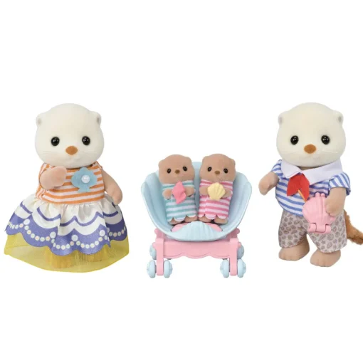 Epoch Everlasting Play Calico Critters Sea Otter Family - Owl & Goose Gifts| Plush Toys|Imaginative Play
