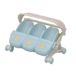 Epoch Everlasting Play Calico Critters Triplets Stroller Accessories Set| Plush Toys|Imaginative Play