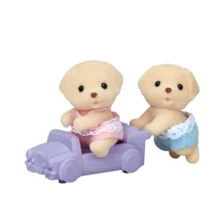 Epoch Everlasting Play Calico Critters Yellow Labrador Twins - Owl & Goose Gifts| Plush Toys|Imaginative Play