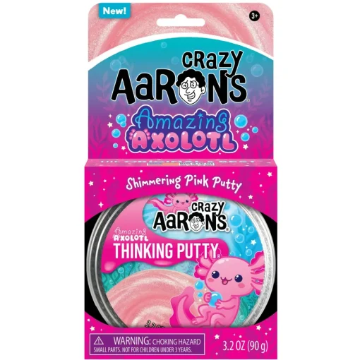 Owl & Goose Gifts Crazy Aarons Amazing Axolotl Full Size 4 Inch Thinking Putty| Sensory Toys