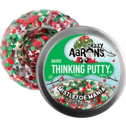 Owl & Goose Gifts Crazy Aarons Mistletoe Mania Mini 2 Inch Christmas Thinking Putty Tin -| Sensory Toys
