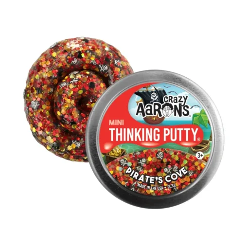 Owl & Goose Gifts Crazy Aarons Pirate's Cove Mini 2 Inch Thinking Putty Tin -| Sensory Toys