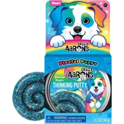 Owl & Goose Gifts Crazy Aarons Playful Puppy Full Size 4 Inch Thinking Putty Tin -| Sensory Toys