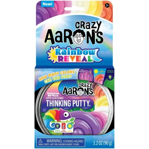 Owl & Goose Gifts Crazy Aarons Rainbow Reveal Full Size 4 Inch Thinking Putty| Sensory Toys
