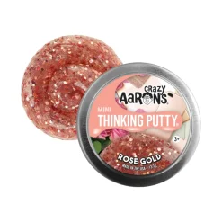 Owl & Goose Gifts Crazy Aarons Rose Gold Mini 2 Inch Thinking Putty Tin -| Sensory Toys