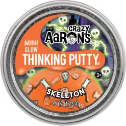 Owl & Goose Gifts Crazy Aarons Skeleton Mini 2 Inch Halloween Thinking Putty Tin -| Sensory Toys
