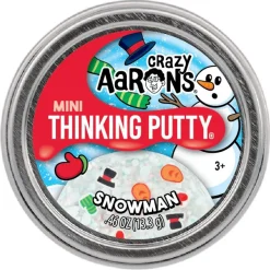 Owl & Goose Gifts Crazy Aarons Snowman Mini 2 Inch Thinking Putty Tin -| Sensory Toys