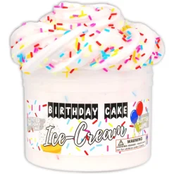 Owl & Goose Gifts Dope Slimes 8 oz Birthday Cake Ice Cream Slime| Sensory Toys