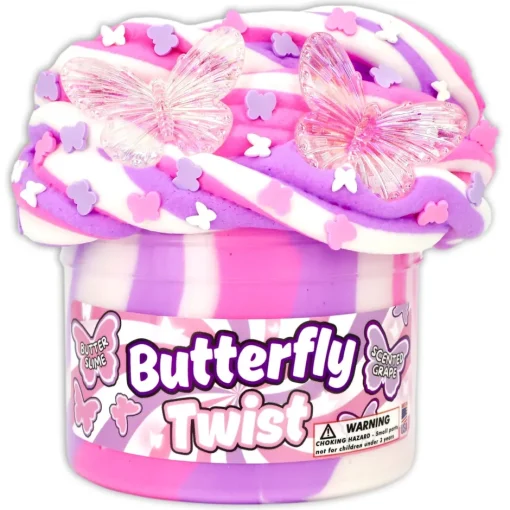 Owl & Goose Gifts Dope Slimes 8 oz Butterfly Twist Slime -| Sensory Toys