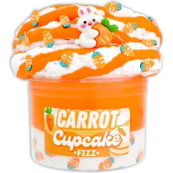 Owl & Goose Gifts Dope Slimes 8 oz Carrot Cupcake Fizz Easter Slime -| Sensory Toys