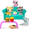 Owl & Goose Gifts Littlest Pet Shop Gen 7 Diner Dash Play Pack - #166 Orange Cat, #167 Pink Kitten, #168 Gray Cat -| Plush Toys|Imaginative Play