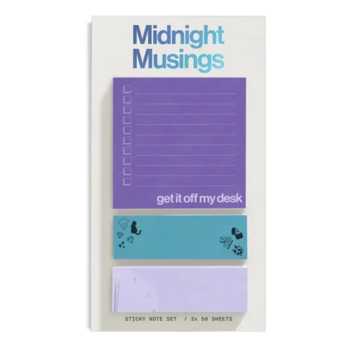 Owl & Goose Gifts Midnight Musings Sticky Note Set by Shop Trimmings -| Stickers & Stationary