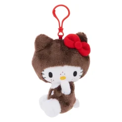 Sekiguchi Monchhichi x Hello Kitty 4.7 Inch Hello Kitty in Overalls Big Head Plu| Plush Toys
