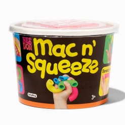 Owl & Goose Gifts Nee Doh Mac N Squeeze 3 Inch Squish Fidget Toy - Contains 4 Noodles -| Sensory Toys