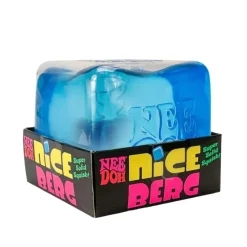 Owl & Goose Gifts Nee Doh Nice Berg Jumbo Nice Cube 3.5 Inch Squish Ball Fidget Toy - Blue -| Sensory Toys