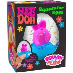Owl & Goose Gifts Nee Doh Squish N' Flow Squeezter Egg 3 Inch Squish Ball Fidget Toy -| Sensory Toys