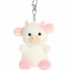 Aurora Palm Pals 4 Inch Clip - Belle Strawberry Cow| Plush Toys|Plush Clips