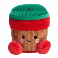 Aurora Palm Pals 5 Inch Jo the Peppermint Mocha Holiday Plush Toy| Plush Toys