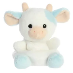 Owl & Goose Gifts Palm Pals 5 Inch Skyla Blueberry Cow Plush Toy -| Plush Toys