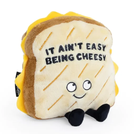 Owl & Goose Gifts Punchkins - It Ain't Easy Being Cheesy Grilled Cheese Plush Toy -| Plush Toys