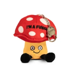 Owl & Goose Gifts Punchkins Bites - I'm A Fungi Mushroom Plush Clip -| Plush Toys|Plush Clips