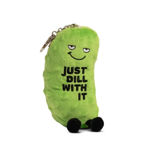 Owl & Goose Gifts Punchkins Bites - Just Dill With It Pickle Plush Clip -| Plush Toys|Plush Clips