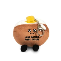 Owl & Goose Gifts Punchkins Bites - Less Haters, More Taters Potato Plush Clip -| Plush Toys|Plush Clips