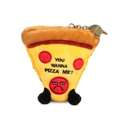 Owl & Goose Gifts Punchkins Bites - You Wanna Pizza Me Plush Clip -| Plush Toys|Plush Clips