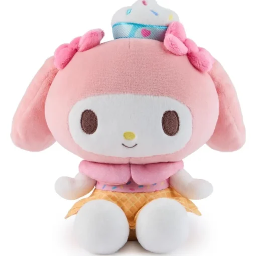 Owl & Goose Gifts Sanrio 6 Inch My Melody Ice Cream Plush Toy by GUND -| Plush Toys