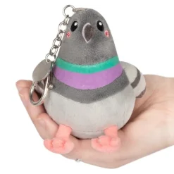 Owl & Goose Gifts Squishable 3 Inch Micro Clip Pigeon Plush Toy -| Plush Toys|Plush Clips