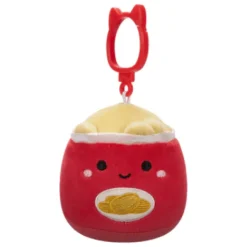 JazWares Squishmallow 3.5 Inch Ansel the Potato Chips Plush Clip - Owl & Goose Gifts| Plush Clips