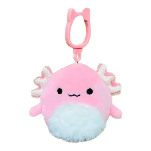 JazWares Squishmallow 3.5 Inch Archie the Axolotl Plush Clip - Owl & Goose Gifts| Plush Clips