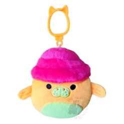 JazWares Squishmallow 3.5 Inch Barkev the Manatee with Bucket Hat Plush Clip - Owl & Goose Gifts| Plush Clips