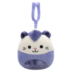 JazWares Squishmallow 3.5 Inch Blanche the Velvet Opposum Plush Clip - Owl & Goose Gifts| Plush Clips