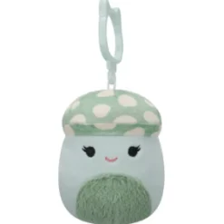 JazWares Squishmallow 3.5 Inch Bo Lynn the Mushroom Plush Clip - Owl & Goose Gifts| Plush Clips