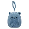 JazWares Squishmallow 3.5 Inch Brunhilda the Velvet Squirrel Plush Clip - Owl & Goose Gifts| Plush Clips