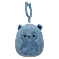 JazWares Squishmallow 3.5 Inch Brunhilda the Velvet Squirrel Plush Clip - Owl & Goose Gifts| Plush Clips