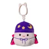 JazWares Squishmallow 3.5 Inch Carina the Mushroom with Cape Halloween Plush Clip - Owl & Goose Gifts| Plush Clips