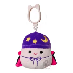 JazWares Squishmallow 3.5 Inch Carina the Mushroom with Cape Halloween Plush Clip - Owl & Goose Gifts| Plush Clips