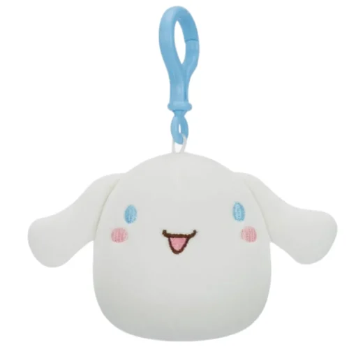 JazWares Squishmallow 3.5 Inch Cinnamoroll the Sanrio Plush Clip - Owl & Goose Gifts| Plush Clips