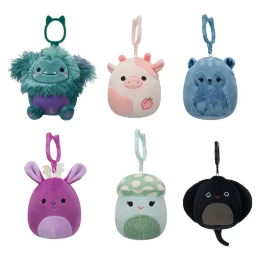 JazWares Squishmallow 3.5 Inch Clip Fall Assortment B Set of 6 - - Owl & Goose Gifts| Plush Clips