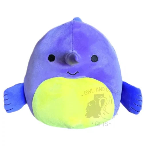 JazWares Squishmallow 16 Inch Fabriza the Purple Swordfish - Owl & Goose Gifts| Plush Clips