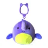 JazWares Squishmallow 3.5 Inch Fabriza the Purple Swordfish Plush Clip - Owl & Goose Gifts| Plush Clips