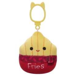 JazWares Squishmallow 3.5 Inch Floyd the Fry with Scarf Plush Clip - Owl & Goose Gifts| Plush Clips