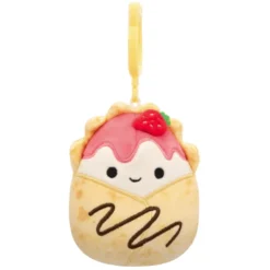 JazWares Squishmallow 3.5 Inch Gasten the Strawberry Cake Plush Clip - Owl & Goose Gifts| Plush Clips