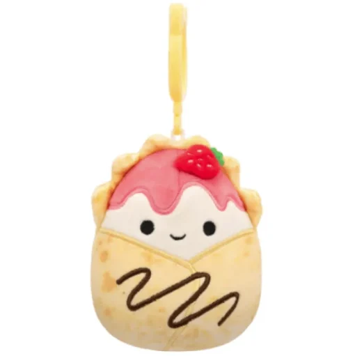 JazWares Squishmallow 3.5 Inch Gasten the Strawberry Cake Plush Clip - Owl & Goose Gifts| Plush Clips